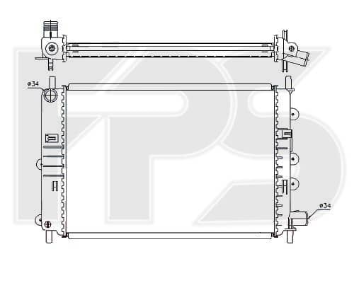 Радіатор Охолодження Ford Escort / Orion 1990-1995, 1029459, 1664029, 1664038, 1664039, 1664047, 1664048, 1664052, 1664069, 1664079, 1664081, 1664637, 1664804, 1668299, 1668300, 1668442, 1668906, 1671778, 6550334, 6550336, 6550337, 6559620, 6559623, 6559630, 6559632, 6559920, 6562896, 6562899, 6562906, 6562908, 6616487, 6651635, 6792788, 6912231, 6912239, 91AB8005SE, 92AB8005AA, 92AB8005BA, 92AB8005BB, 92AB8005BC, 92AB8005EA, 92AB8005EB, 92AB8005EC, 92AB8005JA, 92AB8005JB, 92AB8005KA, 92AB8005LA, 92AB8005NA, 92AB8005RB, 92AB8005SA, 92AB8005SB, 92AB8005SC, 92AB8005VA, 92AB8005VB, 92AB8005VC, 92AB8005YA, 92AB8005YB, 92AB8005YC, 92ABB005YC, 97AB8005AA, ME92AB8005ED, ME97AB8005AA, R92AB8005SC, R92AB8005SD