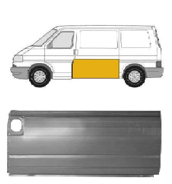 Ремчастина Металева Посередені Ліва Volkswagen Transporter 1990-2003