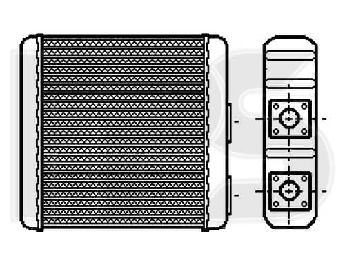 Радіатор Пічки Nissan Sunny 1991-1996, 27140-61J15, 2714098B10, 5658030101, 27140-6JH15, 27140-85E00
