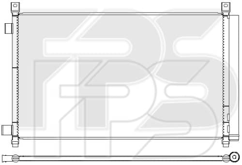 Радіатор кондиціонера Nissan Rogue 2013-2017, 921004BA0A, 921004BB0A, 921004CL0A, 921005HA0A, 921005HA0B, 92100ABA2A, 92100ABA3A
