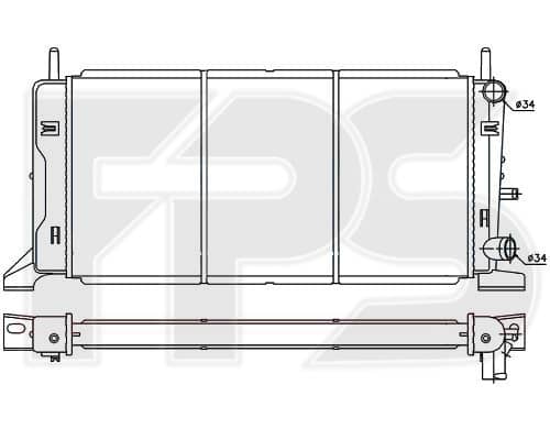 Радіатор Охолодження Ford Escort / Orion 1986-1990, 1652497, 1652498, 6168493, 89AB8005FA