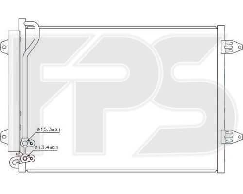 Радіатор кондиціонера Volkswagen Passat 2005-2010, 3C0820411, 3C0820411C, 3C0820411E, 3C0820411G, 3C0820411J