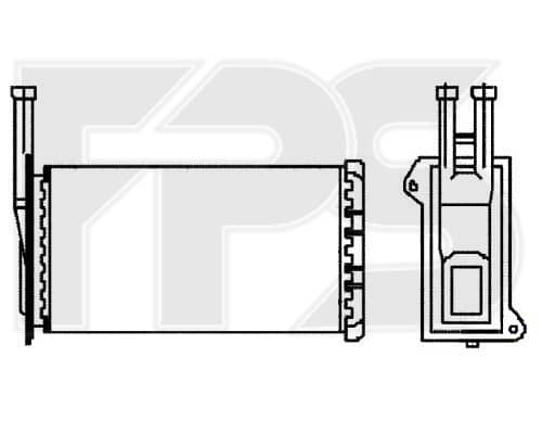 Радіатор Пічки Ford Escort / Orion 1990-1995, 1050091, 1056091, 1086521, 1107449, 6183117, 91AG18B539AA, 91AG18B539AB, 91AG18B539AC, 98AW18N276BA