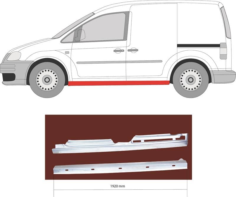 Ремчастина Металева Передня Ліва Volkswagen Caddy 2004-2010