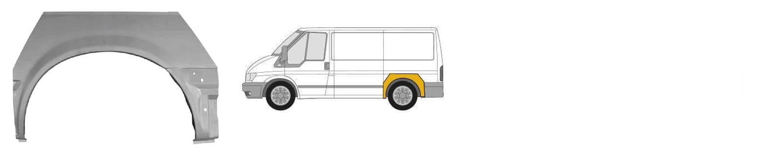 Ремчастина Металева Задня Ліва Ford Transit 2000-2006