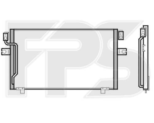 Радіатор кондиціонера Nissan Maxima 1995-2000, 9211031U00, 9211040U20