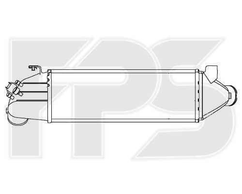 Радіатор Наддуву Ford Transit 2000-2006, 1671443, 1C159L440BA, 1C159L440BB, 1C159L440BD, 1C159L440BE, 4126928, 4189069, 4397252, 4522847