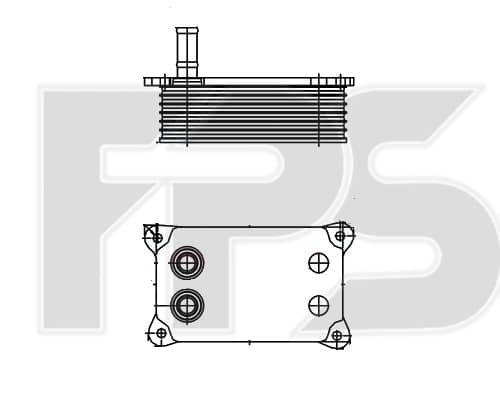 Радіатор Масляний Ford Transit 2000-2006, 1120407, 1127989, 1143708, 1329011, 1477141, 1C1Q68624AH, 1C1Q6B624AD, 1C1Q6B624AE, 1C1Q6B624AF, 1C1Q6B624AG, 1C1Q6B624AH, LR004426