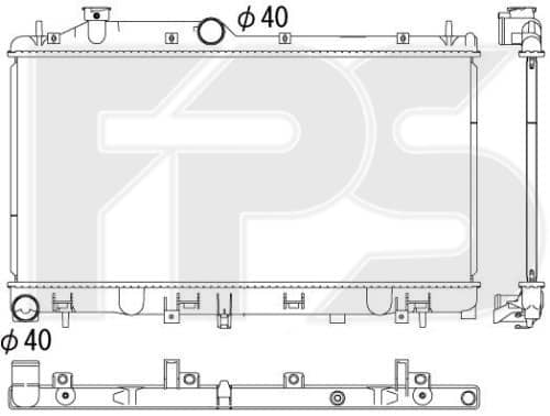 Радіатор Охолодження Subaru Legacy 2009-2014, 45119AJ010, 45119AJ030