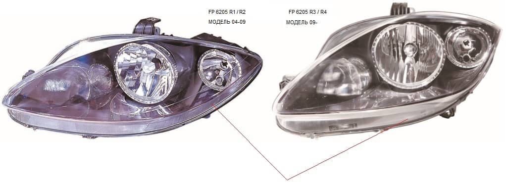 Фара Передня Передня Ліва Seat Altea 2004-2015, 5P1941005C, 5P1941005D, 5P1941005E, 5P1941029, 5P1941029A