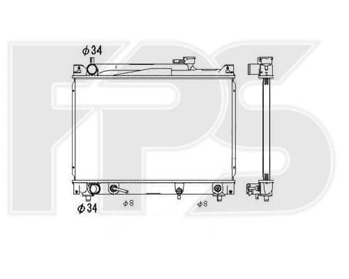 Радіатор Охолодження Suzuki Grand Vitara 1998-2005, 1770065D00, 1770065D01, 1770065D10, 1770065D11, 1770065D20, 1770065D30, 1770077E00, 1770077E10, 1770077E20, 1770077E20A00, 1770077E30