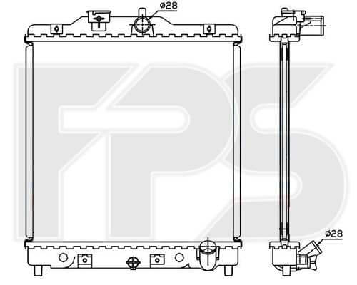 Радіатор Охолодження Honda Civic 1992-1995, 19010P01004, 19010P01014, 19010P04G01, 19010P07024, 19010P08004, 19010P08014, 19010P1ZA01, 19010P28A02, 19010P28A04, 19010P29J03, 19010P29J04, 19010P2J003, 19010P2J013, 19010P2K013, 19010PEL003