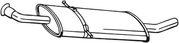 Глушник Посередені Mercedes-Benz A-Class 2004-2012, 1694900322, 1694901822
