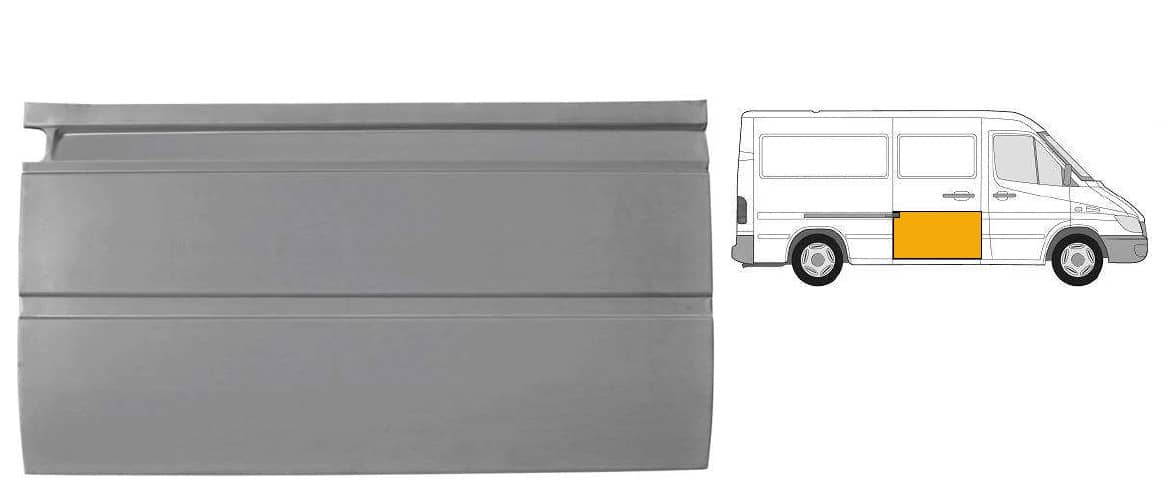 Ремчастина Металева Посередені Права Mercedes-Benz Sprinter 1995-2000