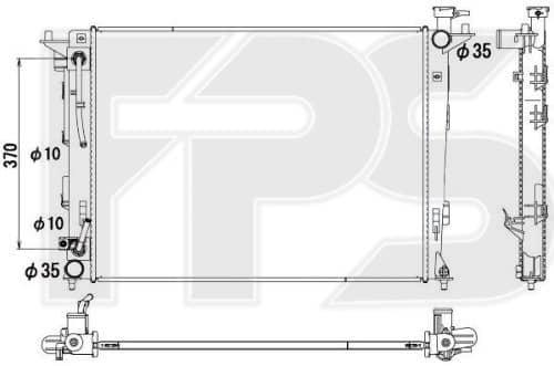 Радіатор Охолодження Hyundai ix35 2010-2015, 253102Y510, 253102Y520