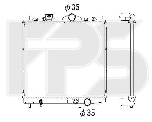 Радіатор Охолодження Mitsubishi Colt 1992-1996, DMX102070, KMB660558, KMB660561, MB660540, MB660558, MB660561, MB660596, XB660558