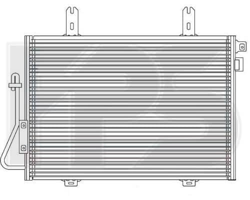 Радіатор кондиціонера Renault Kangoo 1997-2003, 7700301253, 8200221131, 8200708128