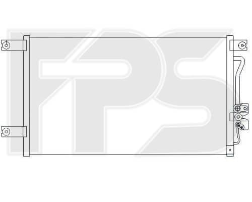 Радіатор кондиціонера Mitsubishi L200 1996-2005, 7812A035, MR360415, MR398788