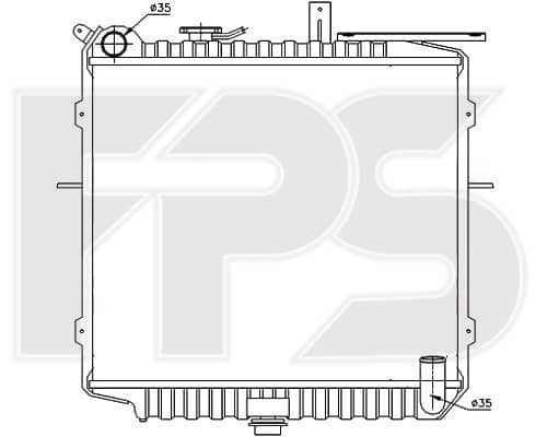 Радіатор Охолодження Kia Sportage 1995-2003, 1K0.121.251 L, 1K0.121.253 L, 1K0121251BB, 1K0121251CS, 1K0198251CS, 5K0.121.251 J, 5K0121251AA, 5K0121253B, 1K0198251
