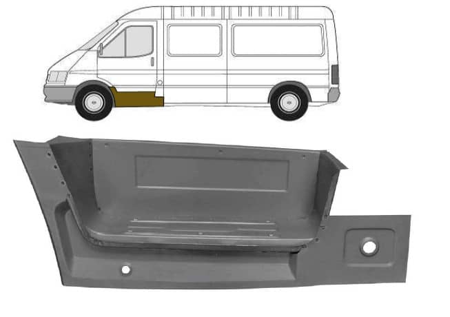 Ремчастина Металева Передня Ліва Ford Transit 1992-1995