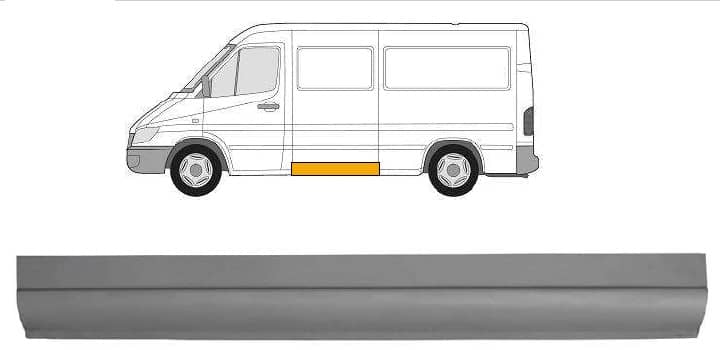 Ремчастина Металева Передня Ліва Mercedes-Benz Sprinter 1995-2000