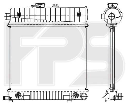 Радіатор Охолодження Mercedes-Benz E-Class 1995-1999, 2025002003, 2025002603, 2025005803, 2025005903, 2025006003, 2025006103, A2025002603, A2025005803, A2025005903, A2025006003, A2025006103