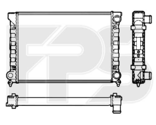 Радіатор Охолодження Volkswagen Passat 1988-1993, 353121253, 353121253E, 353121253F