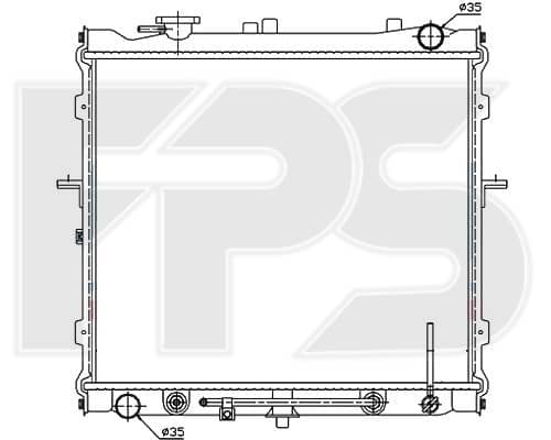 Радіатор Охолодження Kia Sportage 1995-2003, 02215200A, 0K01515200A, 0K02215200, 0K02215200A, OK02215200A, S0K02215200, S0K02215200A