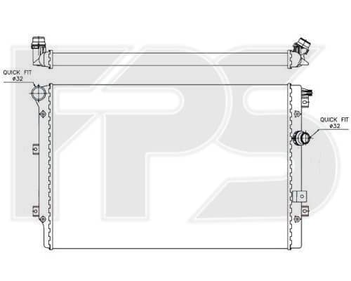Радіатор Охолодження Seat Alhambra 2010-2022, 5N0121253F, 5N0121253L, 5N0121253M, 5N0121253P