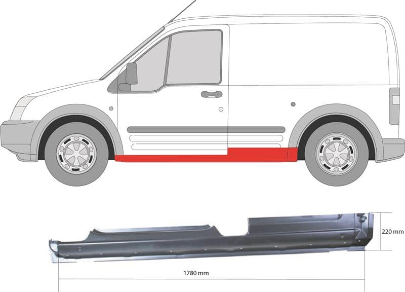 Ремчастина Металева Передня Права Ford Transit Connect / Tourneo Connect 2002-2009, 2T14 V10130 AA, 4 429 658