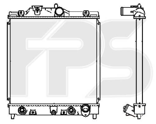 Радіатор Охолодження Honda Civic 1992-1995, 19010P03902, 19010P03904, 19010P08J52, 19010P08J53, 19010P08J54, 19010P1KE51, 19010P1KE52, 19010P1ZA52, 19010P2T902, 19010P2TG01, 19010P2TG02, 19010P30405, 19010P30505, 19010P30901, 19010P30902
