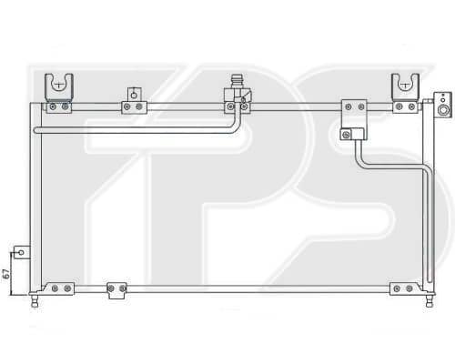Радіатор кондиціонера Mazda 323 1995-1998, B02H61480A, B02H61480B, B02H61480C, B02H61480D, B02H61480Z, BO2H61480A, BO2H61480B, BO2H61480C, BO2H61480D, BO2H61480Z