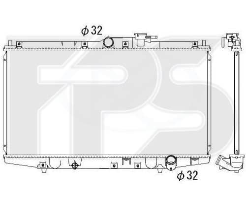 Радіатор Охолодження Honda Accord 1999-2002, 19010PCA003, 19010PCA013, 19010PCA023, 19010PCD003