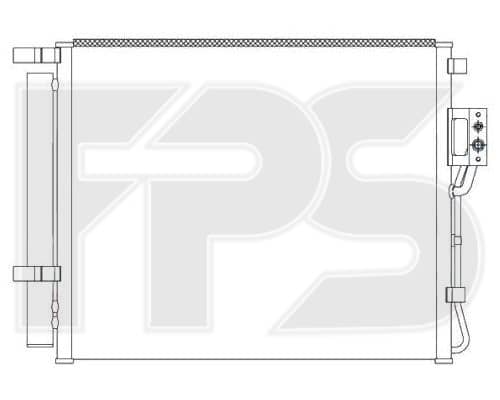 Радіатор кондиціонера Hyundai Santa FE 2009-2012, 976062B700, 976062B750, 976062B750AS