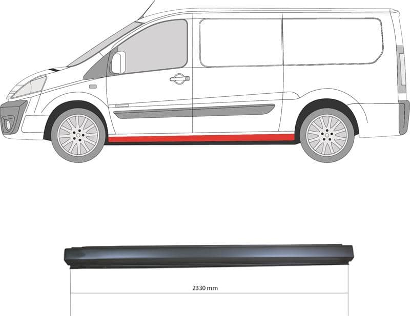 Ремчастина Металева Передня Ліва Citroen Jumpy 2007-2015