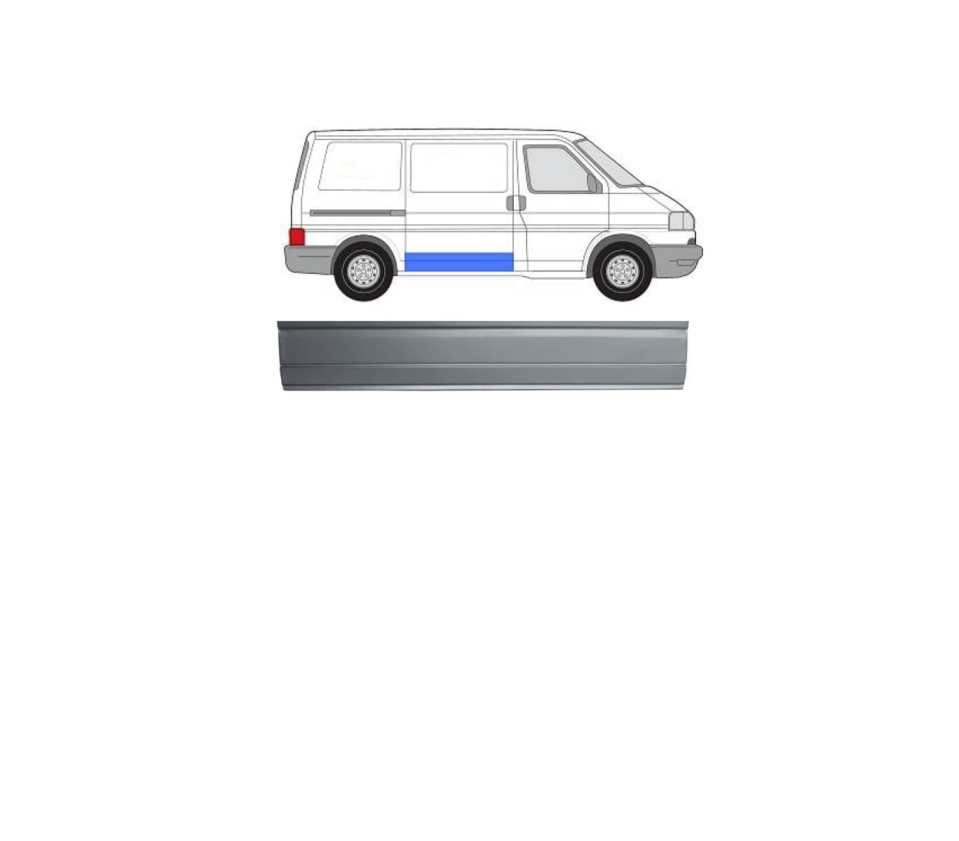 Ремчастина Металева Передня Права Volkswagen Transporter 1990-2003