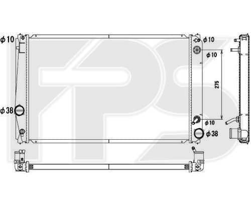 Радіатор Охолодження Toyota RAV4 2006-2010, 164000P230, 1640031420, 164003142087