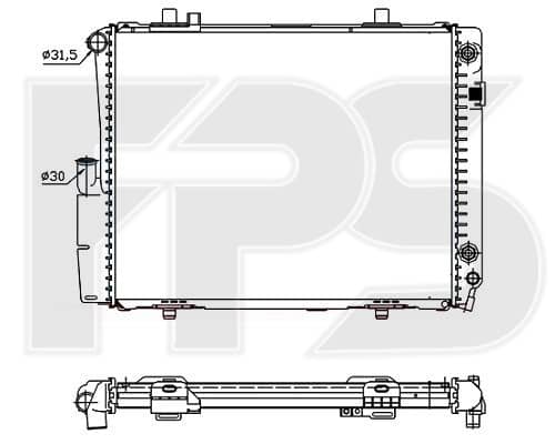 Радіатор Охолодження Mercedes-Benz 190 1982-1993, 2015006403, 2015006603, A2015006403, A2015006603