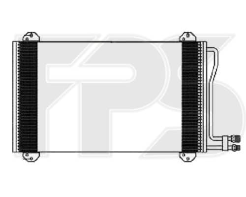 Радіатор кондиціонера Mercedes-Benz Sprinter 1995-2000, 5104114AA, 5132357AA, 9015000454, 9015000554, A9015000454, A9015000554, K5132357AA