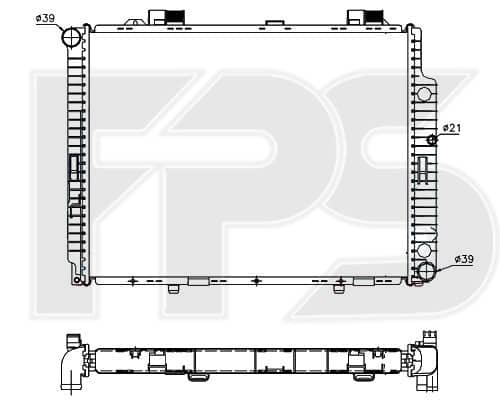 Радіатор Охолодження Mercedes-Benz E-Class 1999-2002, 2105005803, A2105005803