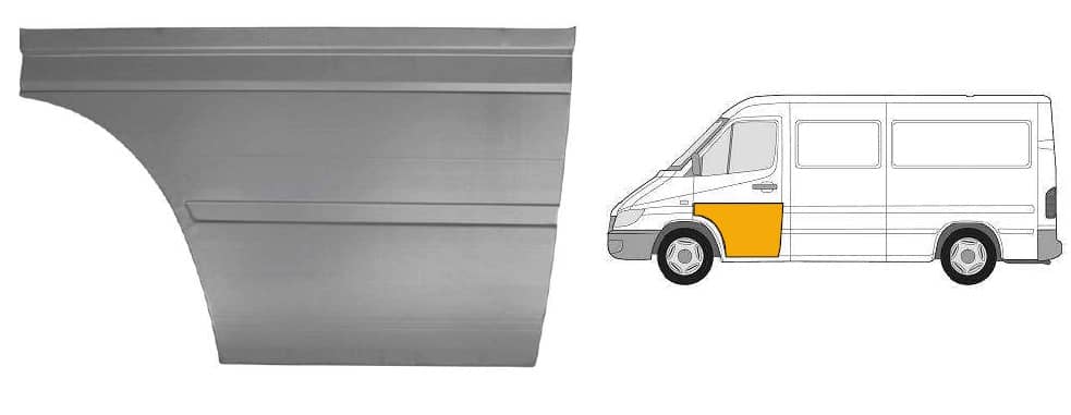 Ремчастина Металева Передня Ліва Mercedes-Benz Sprinter 1995-2000