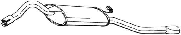 Глушник Задній Skoda Felicia 1995-1998, 007590660B, 6U9253609E