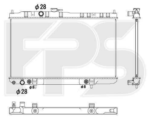 Радіатор Охолодження Nissan Almera 2006-2013, 2140095F0E, 2140095F0G, 2140095F0J