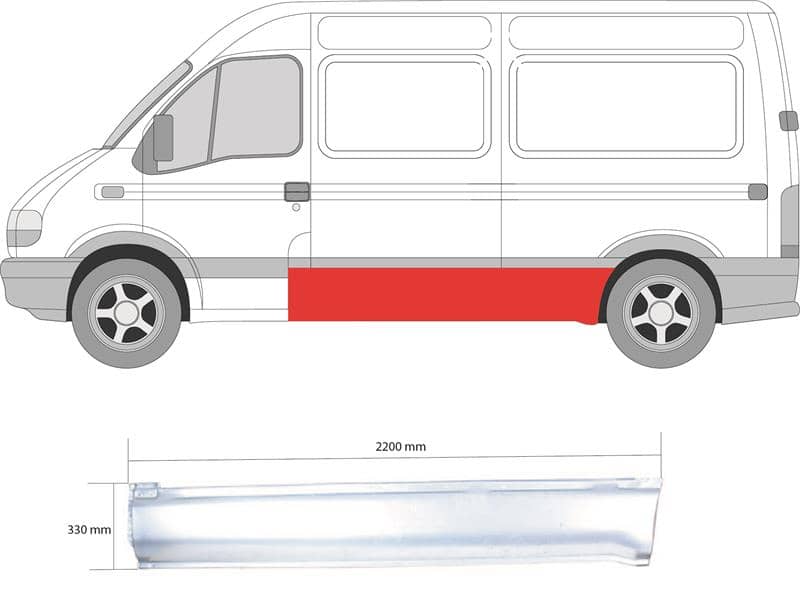 Ремчастина Металева Передня Ліва Opel Movano 1998-2003