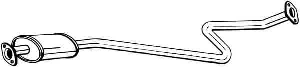 Глушник Посередені Nissan Micra 1992-2002, 201001F600, 203001F500, 203001F500KE