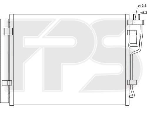 Радіатор кондиціонера Hyundai i30 2007-2012, 976061H600, 976061H601, 976062H600, 976062L600, 976062L600AS, 976062L800, 976062L800FFF, S976062L600