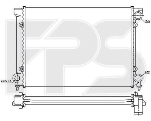 Радіатор Охолодження Volkswagen Passat 1988-1993, 353121253AA, 353121253T