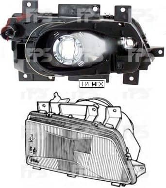 Фара Передня Передня Ліва Peugeot 405 1987-1996, 620478
