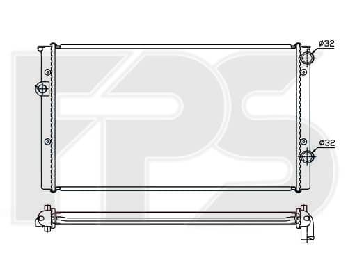 Радіатор Охолодження Volkswagen Golf 1991-1997, 1H0121253BC, 1H0121253BL