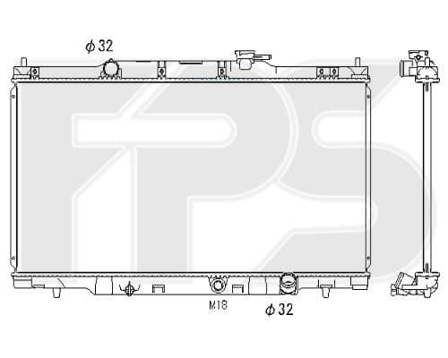 Радіатор Охолодження Honda CRV 2002-2006, 19010PNB003, 19010PNLG01